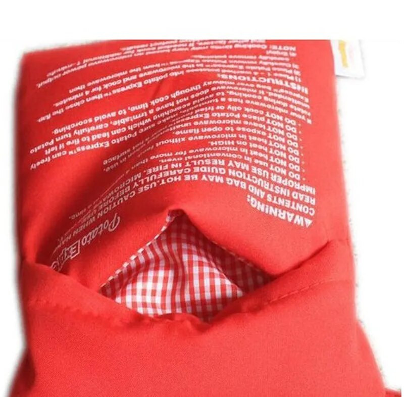 1PC crvena periva vrećica za kuhanje Pečeni krumpir Brzo kuhanje krumpira u mikrovalnoj pećnici (kuha 4 krumpira odjednom) Hot 2018