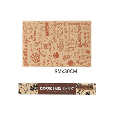 Ühekordne Airfryeri küpsetuspaberi vooder Õlikindel mittenakkuva leivavõileiva burgeri friikartulite ümbris Pärgamentpaber ahjuõhufritüürile