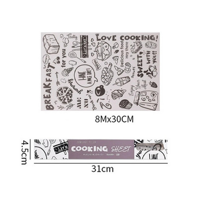 Ühekordne Airfryeri küpsetuspaberi vooder Õlikindel mittenakkuva leivavõileiva burgeri friikartulite ümbris Pärgamentpaber ahjuõhufritüürile