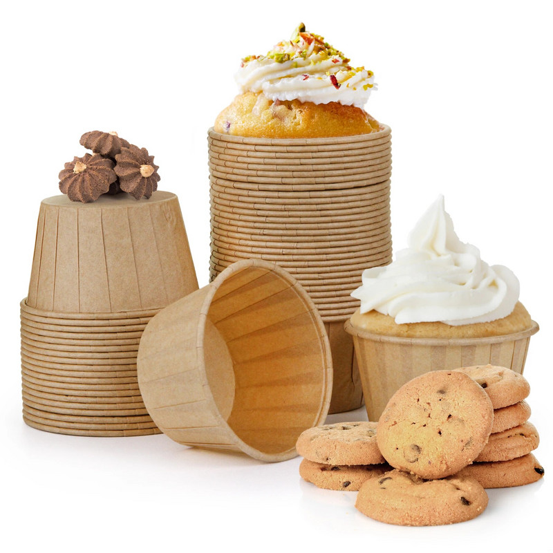 50 tk Paberist koogivorm DIY muffinitopsi ümbris küpsetuskarbid ümbrised ümbrised kaunistustööriistad köögikoogi tarvikud