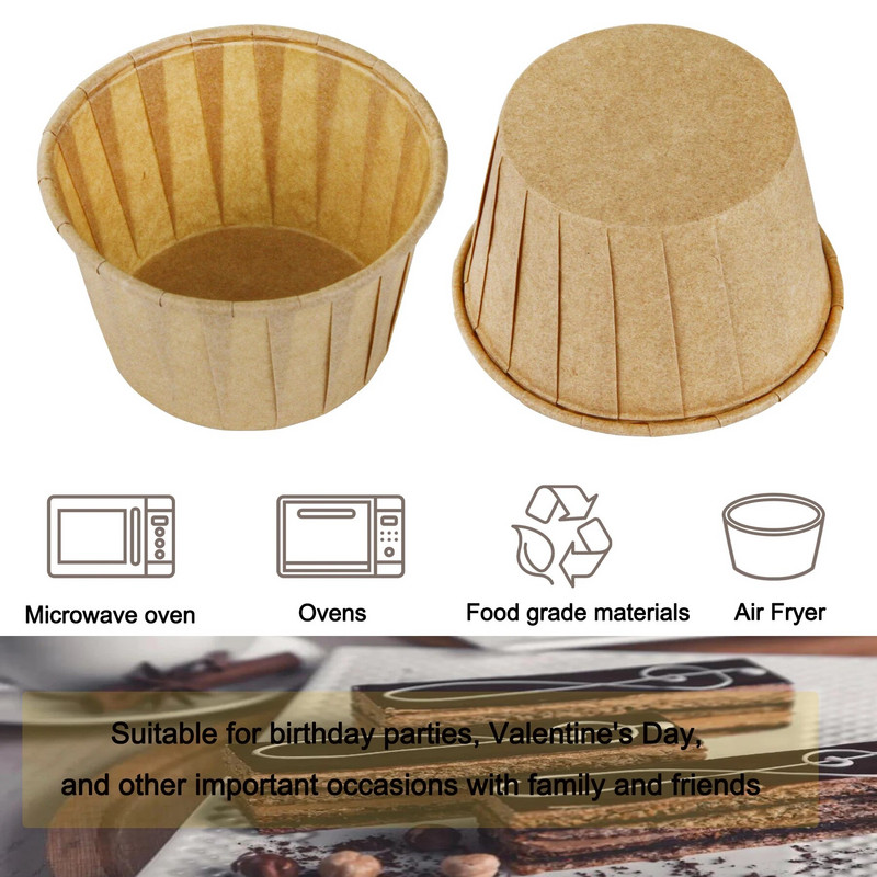 50 tk Paberist koogivorm DIY muffinitopsi ümbris küpsetuskarbid ümbrised ümbrised kaunistustööriistad köögikoogi tarvikud