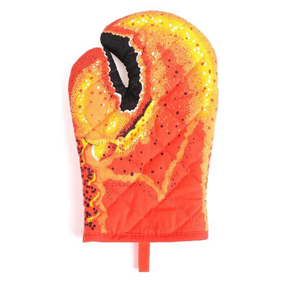 3D krabų / žuvies formos storinančios medvilninės orkaitės pirštinės karščiui atsparios kumštinės pirštinės virtuvės gaminimas mikrobangų krosnelėje pirštinės izoliuotos neslidžios pirštinės