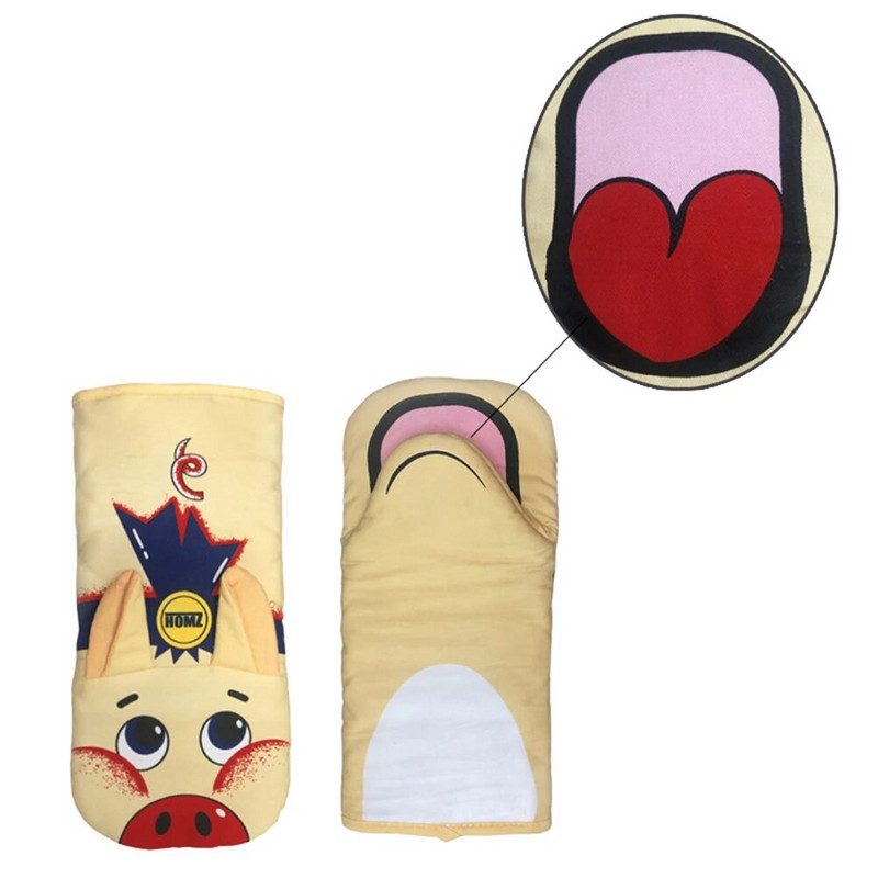 1tk Cute Pig Libisemisvastane Põletusvastane Köök Mikrolaineahi Kinnas Küpsetusahi Kinnas asend keevitusahi köögikindad gant köök