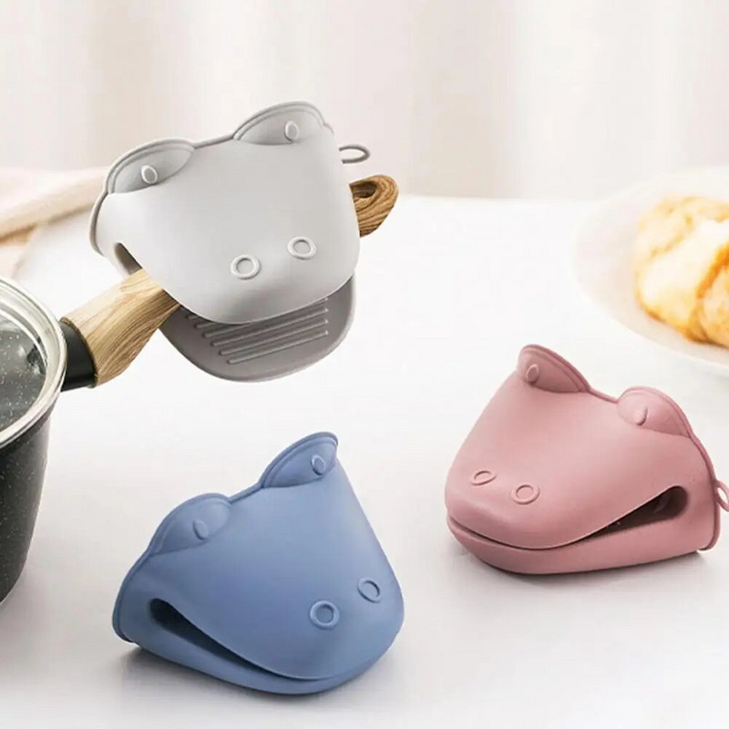 1 tk ahjukinnas Kuumakindel käeklamber dekoratiivne silikoon paks soojusisolatsioon toiduvalmistamiskäte kate Mikrolaineahju labakinnas koduks