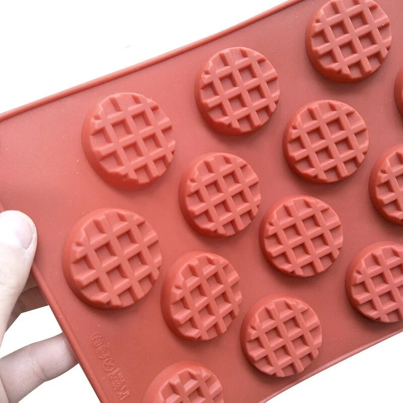 18-õõnsusega silikoon-šokolaadivorm vahvlipudingivorm küpsetusjäärest kandiline vahvlišokolaadiküpsetusvorm koogi kaunistamiseks