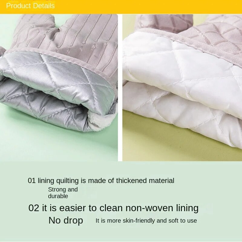 Soojusisolatsioonikindad paksendavad ja pikendavad libisemiskindlaid kõrge temperatuuriga mikrolaineahjus küpsetusahju kuumavastaseid kindaid