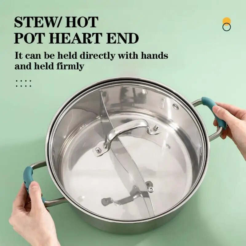 1 pora silikoninių rankenų, neslystančių, neslystančių silikoninių puodų rankenos dangtelio pirštinės, šilumos izoliacijos rankenos dangtelio virtuvės priedai