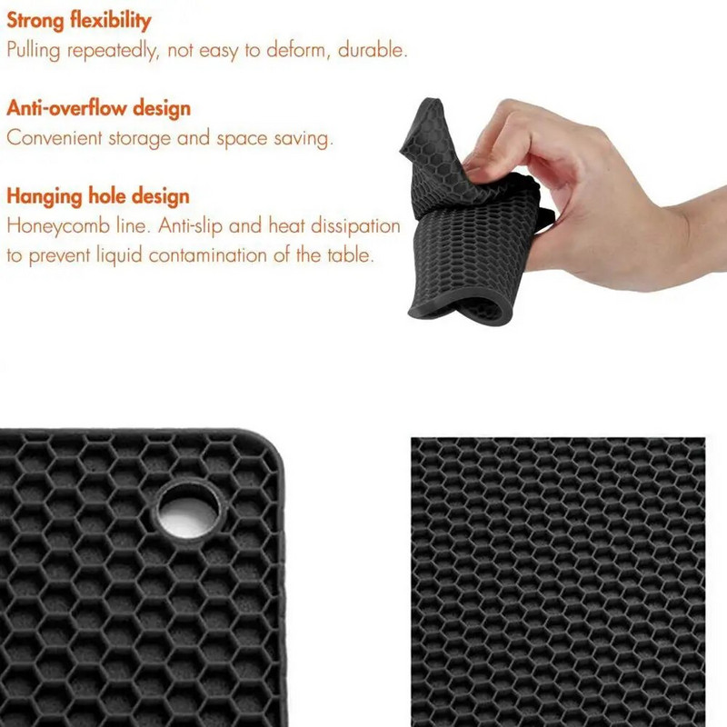 Praktická kreatívna silikónová podložka na pečenie s voštinovým vzorom, nepriľnavá panvica, podložka na pečenie, plech na pečenie v rúre, kuchynské pomôcky na pečenie
