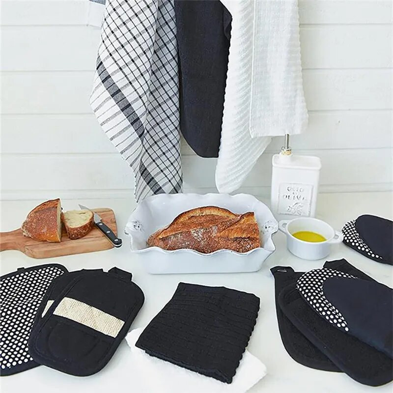 2 KOM Rukavice za pečenje protiv opeklina Rukavice za mikrovalnu pećnicu Rukavice od frotira Zbirka kuhinjskih dodataka Držač za lonce