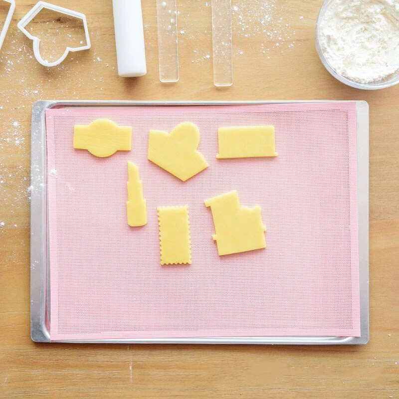 Δημιουργικό Ταπάκι ψησίματος σιλικόνης Μεγάλο μαξιλάρι ζαχαροπλαστικής για μπισκότα ανθεκτικό στη θερμότητα Φύλλο φούρνου Αξεσουάρ ζαχαροπλαστικής κουζίνας