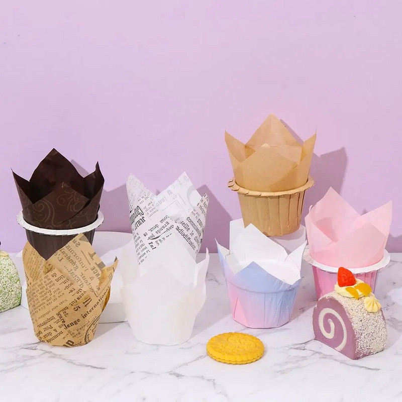 50 tk koogimuffinitopsid rasvakindel paberist kandik tassikoogi vooderdus koogipaberist tulpide küpsetustopsid küpsetusnõud kondiitritooted peotarbed