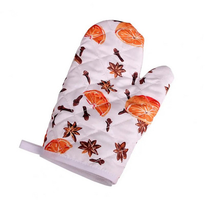 1vnt orkaitės pirštinė, minkštos tekstūros karščiui atspari orkaitės pirštinė, poliesteris su gėlėmis marginta mikrobangų krosnelės pirštinių kepimo priedai