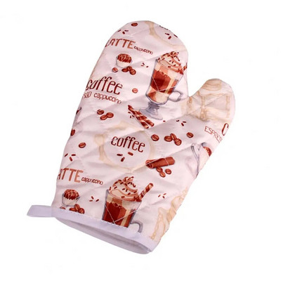 1vnt orkaitės pirštinė, minkštos tekstūros karščiui atspari orkaitės pirštinė, poliesteris su gėlėmis marginta mikrobangų krosnelės pirštinių kepimo priedai