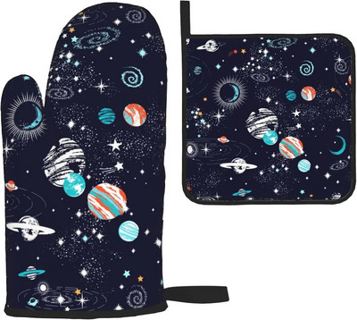 Ružové prasiatko, žiaruvzdorné rukavice a chňapky do rúry, protišmykové kuchynské rukavice, horúce podložky s vnútornou bavlnenou vrstvou na varenie a grilovanie