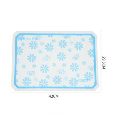 Hiina sinise lillega küpsetusplaadi matt Snap Silikoonist nuudlite valmistamise padjaga Sõtkumismatt köögisaia küpsiseleiva jaoks