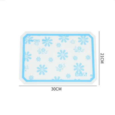Hiina sinise lillega küpsetusplaadi matt Snap Silikoonist nuudlite valmistamise padjaga Sõtkumismatt köögisaia küpsiseleiva jaoks