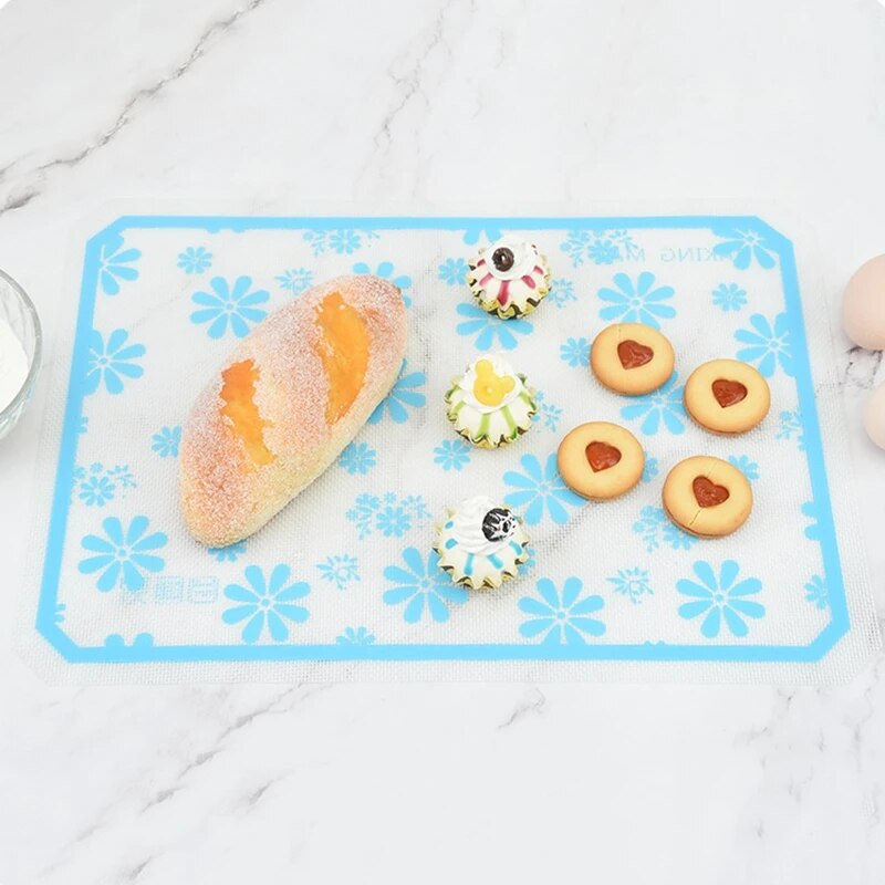 Hiina sinise lillega küpsetusplaadi matt Snap Silikoonist nuudlite valmistamise padjaga Sõtkumismatt köögisaia küpsiseleiva jaoks