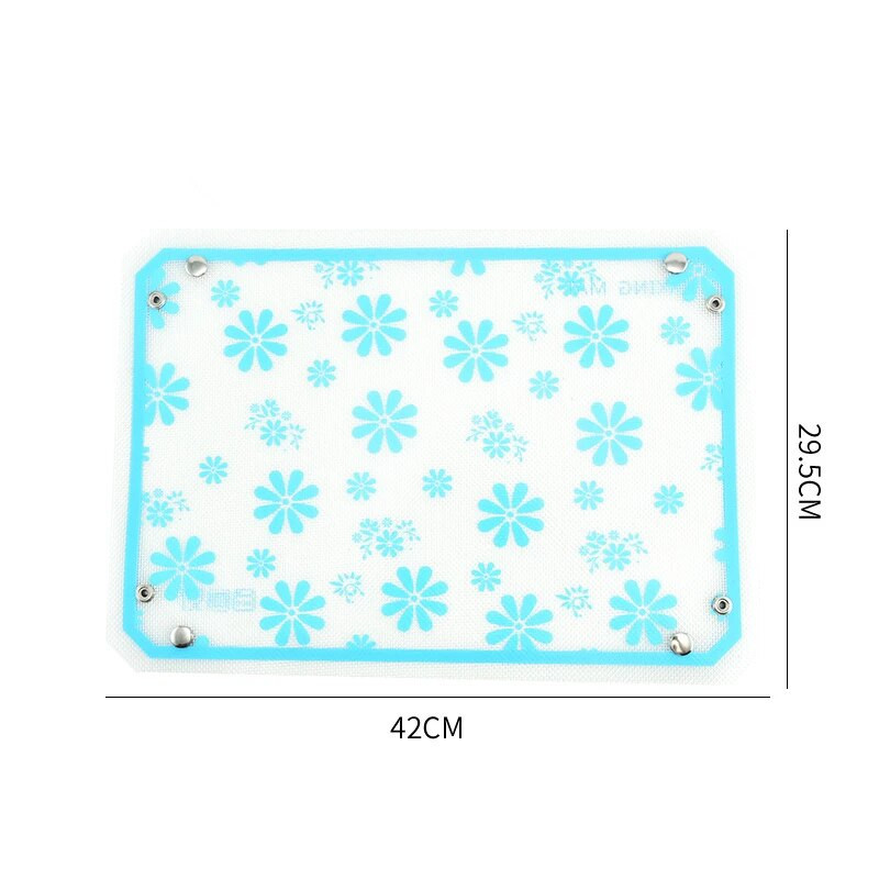 Hiina sinise lillega küpsetusplaadi matt Snap Silikoonist nuudlite valmistamise padjaga Sõtkumismatt köögisaia küpsiseleiva jaoks