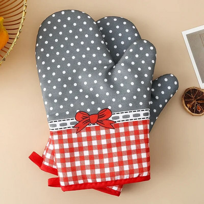 Cotton Print Magas hőmérséklet elleni kesztyűk Mikrohullámú forrázásgátló sütőkesztyűk Konyhai sütő hőszigetelő kesztyűk konyhai kesztyűk