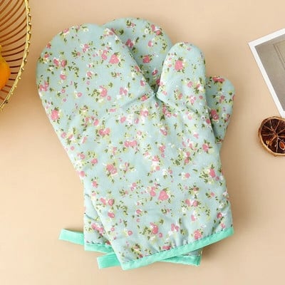 Cotton Print Magas hőmérséklet elleni kesztyűk Mikrohullámú forrázásgátló sütőkesztyűk Konyhai sütő hőszigetelő kesztyűk konyhai kesztyűk