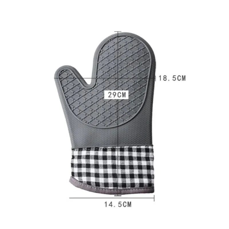 2kom izolirane silikonske kratke rukavice za pećnicu Rukavice za pećnicu za mikrovalnu pećnicu Alati za kuhanje Kućne kuhinje Pamučne rukavice otporne na toplinu