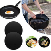 Ümmargune mittenakkuva matt pannile vooderdus vokk-köögi küpsetusplaat BBQ küpsetusmatid, läbimõõt 24 cm, kaasaskantavad köögitööriistad