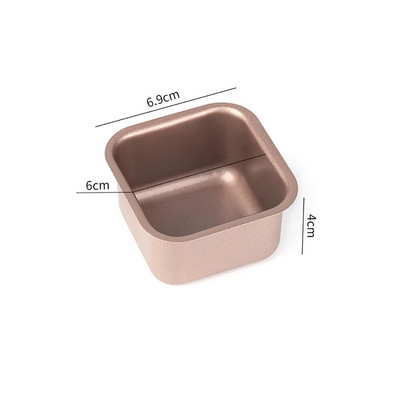 1/2/4tk Ruudukujuline mini-süsinikterasest koogivorm Mittenakkuv leivaröstsai Väike küpsetuspann Multifunktsionaalne vahutops köögitööriistad