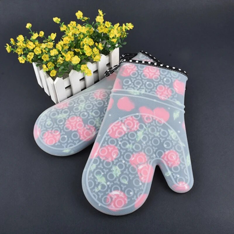 1 tk kuumakindlast silikoonist köögikindad ahjukindad paksemad silikoonist toiduvalmistamiskindad mikrolaineahju köögiprindiga kindad