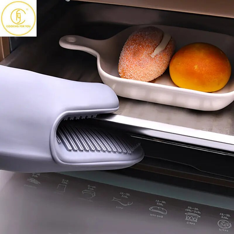 1 tk Paks kuumuskindel mikrolaineahjus kinnas BBQ ahi küpsetusnõu silikoonkindad köök toiduvalmistamiseks silikoonist labakinnas küpsetusnõud