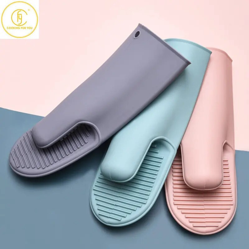 1 tk Paks kuumuskindel mikrolaineahjus kinnas BBQ ahi küpsetusnõu silikoonkindad köök toiduvalmistamiseks silikoonist labakinnas küpsetusnõud