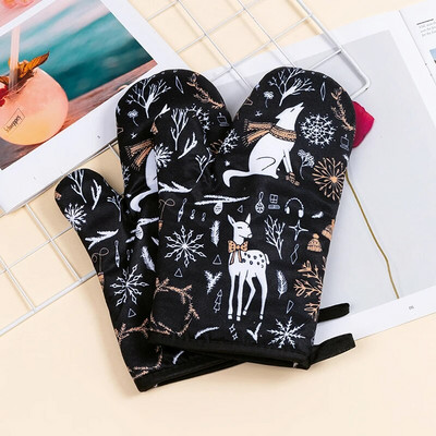 Köögis paksendatud mikrolaineahju kindad 1 tk armsad loomatrükiga elektrilised ahjukindad küpsetamiseks kuumakindlad kindatarvikud