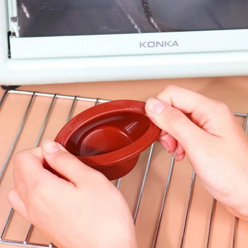 Ümmargused silikoonist koogivormid Väikesed 2/3-tollised silikoonvormid küpsetamiseks Kiiresti vabastatavad küpsetusvormid kihilise juustu vikerkaare šifoonkoogi jaoks