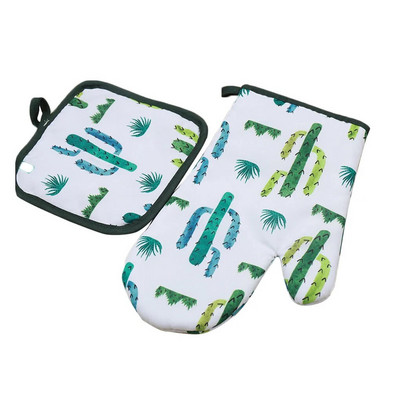 2 tk kaktuse isoleeritud padjandiga kinnas kuumakindel BBQ toiduvalmistamine küpsetamine köök ahju kindad padjamatt