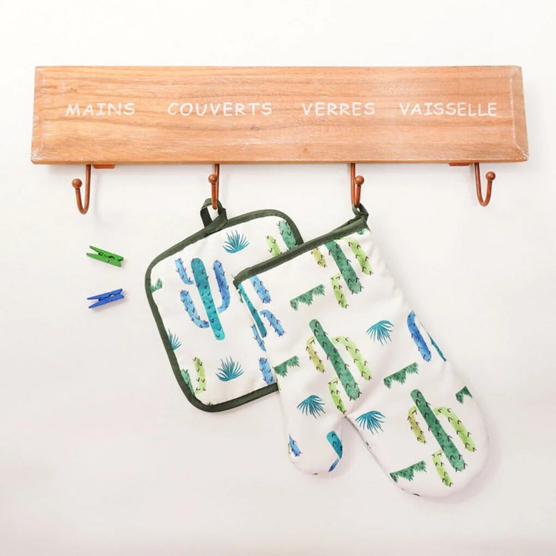 2 tk kaktuse isoleeritud padjandiga kinnas kuumakindel BBQ toiduvalmistamine küpsetamine köök ahju kindad padjamatt