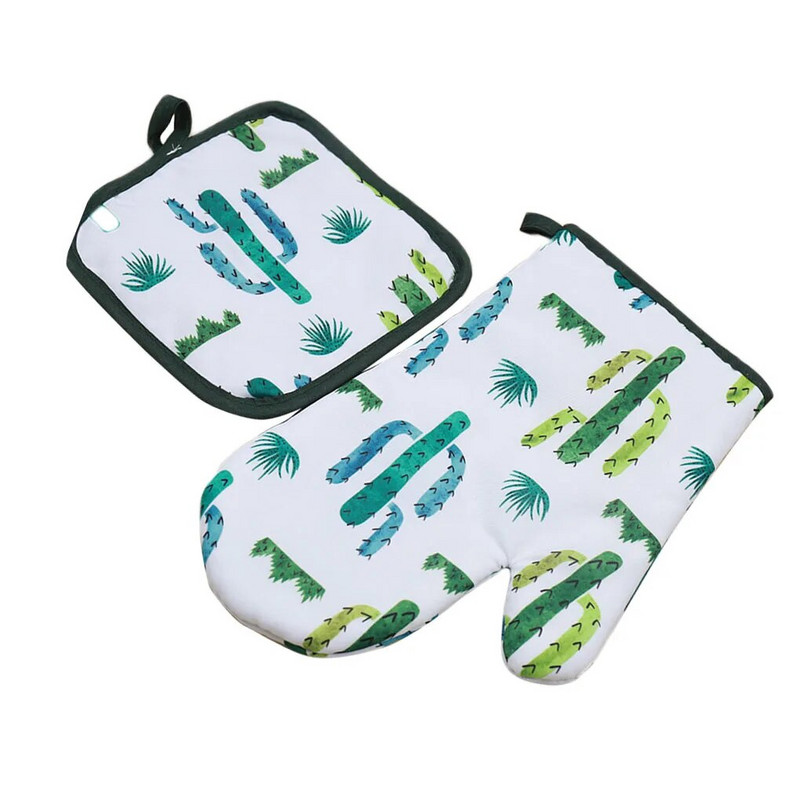 2 tk kaktuse isoleeritud padjandiga kinnas kuumakindel BBQ toiduvalmistamine küpsetamine köök ahju kindad padjamatt