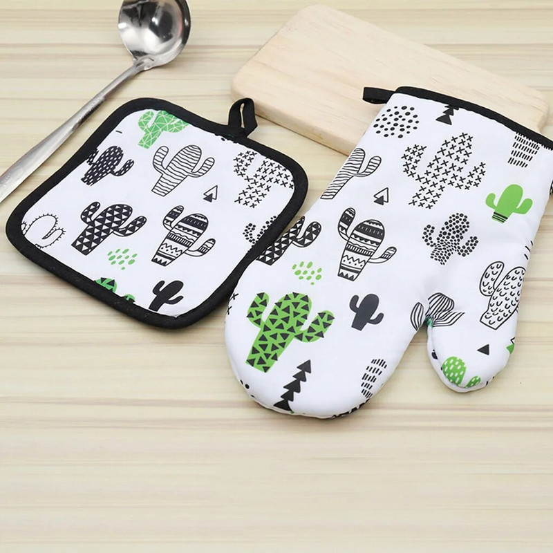 2 tk kaktuse isoleeritud padjandiga kinnas kuumakindel BBQ toiduvalmistamine küpsetamine köök ahju kindad padjamatt