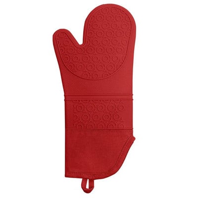 Neopariteľné, vodotesné, tepelne odolné, izolačné, silikónové, kuchynské dlhé bavlnené rukavice do mikrovlnnej rúry na pečenie, varenie, grilovanie