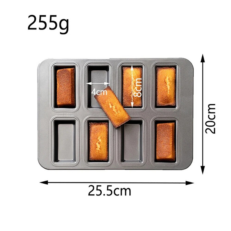 8-õõnsusega minileivaküpsetuspannid Mittekleepuvad muffinipannid, küpsisevorm meisterdage muffinivorm, ahjuvorm Köögi küpsetustarbed