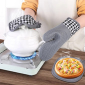 1 tk isoleeritud ahjukindad silikoon kuumakindlad kindad ahjukindad mikrolaineahi küpsetustööriistad koduköök, baar küpsetusnõud