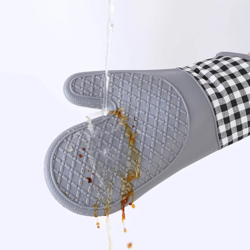 1 tk isoleeritud ahjukindad silikoon kuumakindlad kindad ahjukindad mikrolaineahi küpsetustööriistad koduköök, baar küpsetusnõud