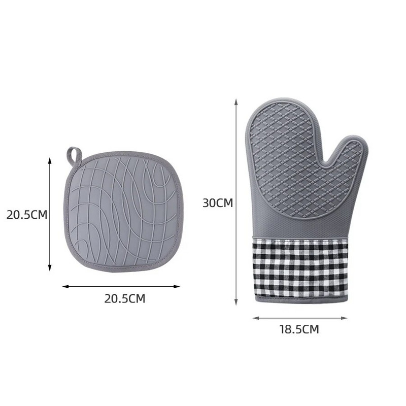 1 tk isoleeritud ahjukindad silikoon kuumakindlad kindad ahjukindad mikrolaineahi küpsetustööriistad koduköök, baar küpsetusnõud