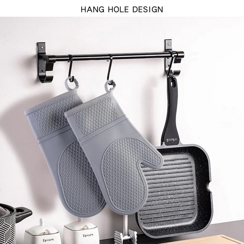 1 tk silikoonist soojusisolatsioonikindad, põletusvastased kuumakindlad, libisemiskindlad käepidemega ahjud kodus isoleeritud kindad köögi küpsetustööriist