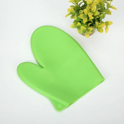 Tepelne odolné silikónové rukavice do kuchyne, silikónové kuchynské doplnky, kuchynské náčinie, mikrovlnné grilovacie rukavice s bavlnenou podšívkou na rukávoch