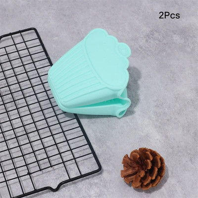 Tepelne odolné silikónové rukavice do kuchyne, silikónové kuchynské doplnky, kuchynské náčinie, mikrovlnné grilovacie rukavice s bavlnenou podšívkou na rukávoch