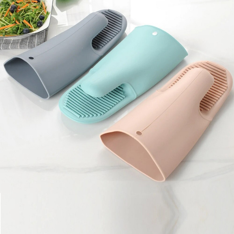 1 tk paksendatud silikoonist isolatsiooniga kuumakindlad küpsetuskindad mikrolaineahju kuumakindlad kindad