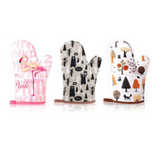 2tk Mikrolaineahju spetsiaalsed küpsetuskindad loominguline köök libisemiskindlad kõrge temperatuurikindlad paksendatud põletusvastased kindad