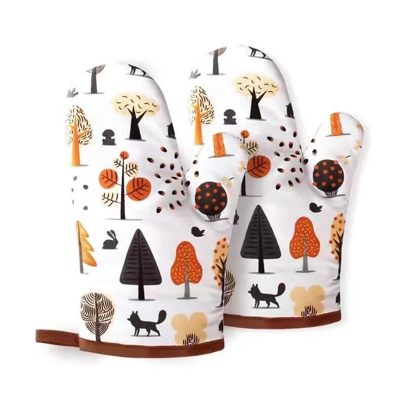 2tk Mikrolaineahju spetsiaalsed küpsetuskindad loominguline köök libisemiskindlad kõrge temperatuurikindlad paksendatud põletusvastased kindad