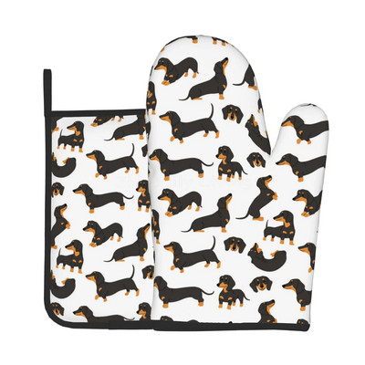 Armsa taksi mustriga köök kuumakindlad kindad naljakad libisemiskindlad ahjukindad ja potihoidjate komplektid küpsetamiseks ja grillimiseks