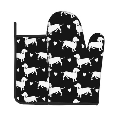 Armsa taksi mustriga köök kuumakindlad kindad naljakad libisemiskindlad ahjukindad ja potihoidjate komplektid küpsetamiseks ja grillimiseks