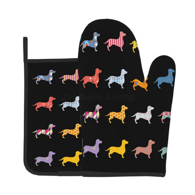 Armsa taksi mustriga köök kuumakindlad kindad naljakad libisemiskindlad ahjukindad ja potihoidjate komplektid küpsetamiseks ja grillimiseks